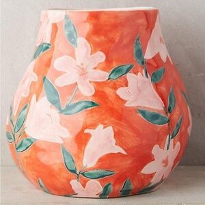 Anthropologie Leah Reena Goren Floral
Ceramic Decorative Vase